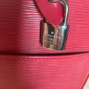 "Louis Vuitton red tote bag"